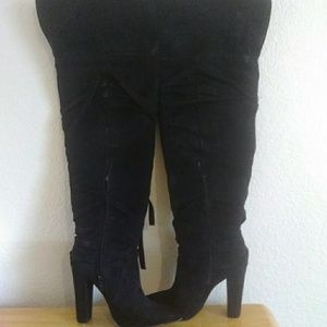 Reese Fancy Strapped Wide Heel Boots